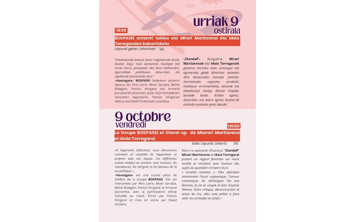 Image 2 : Festival Herri Uzta : pièce de théâtre background