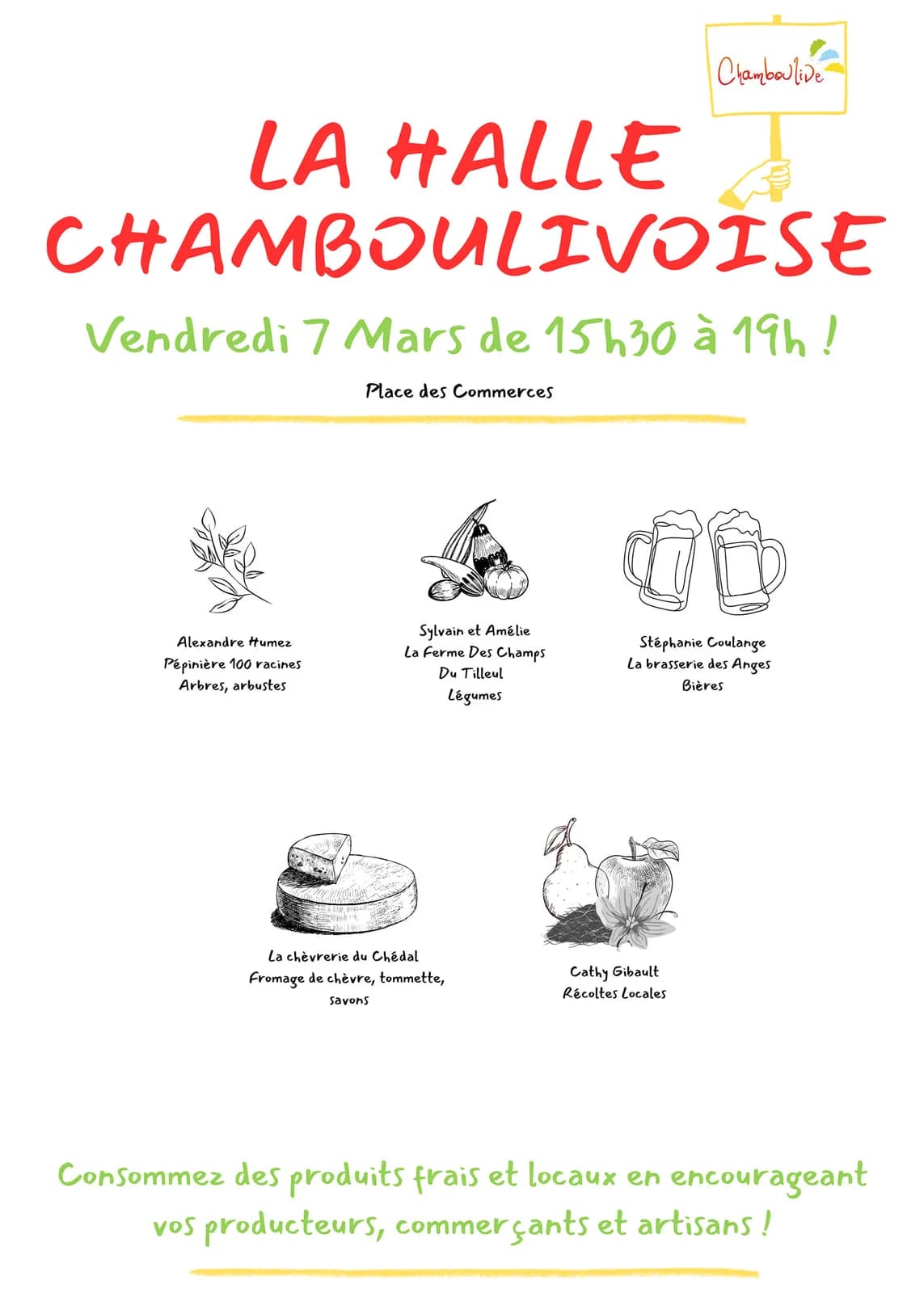 Image 1 : Marché à la Halle Chamboulivoise background