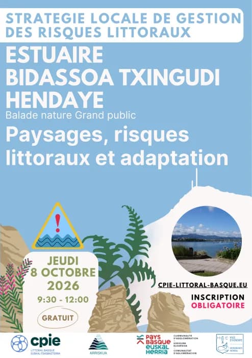 Image 1 : Klima - Paysages, risques littoraux et adaptation - Estuaire de la Bidassoa background