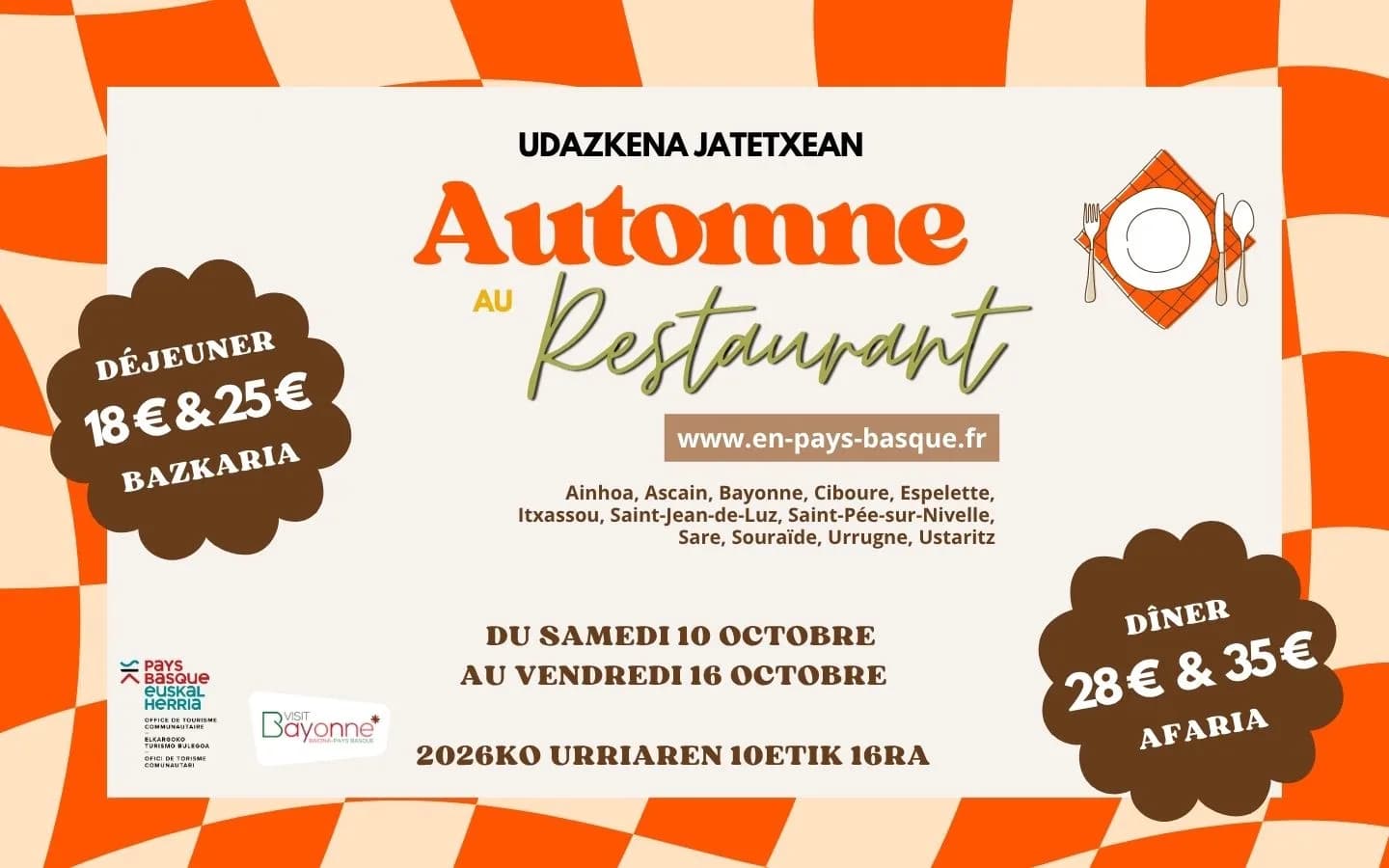 Image 1 : Automne au restaurant background
