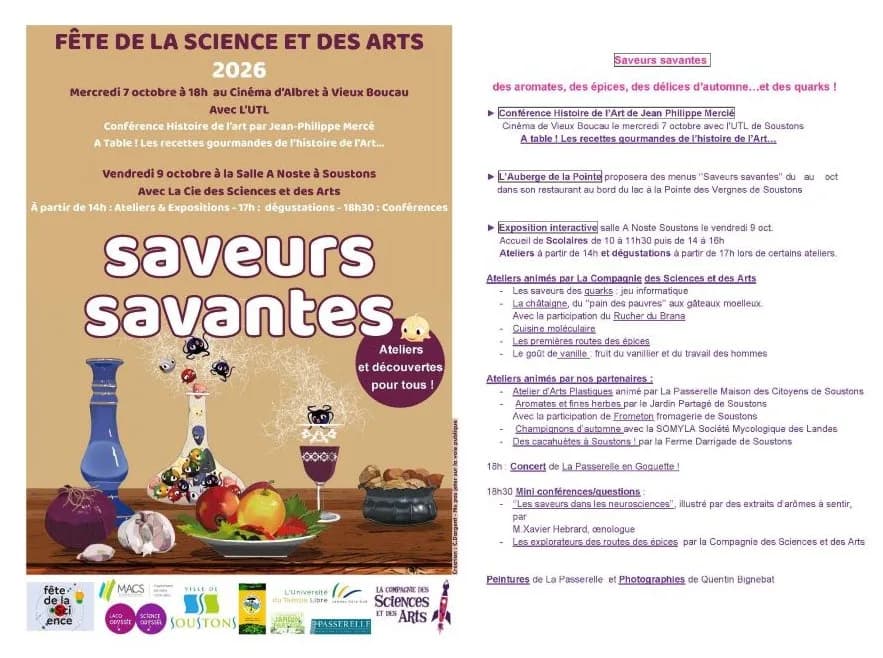 Image 1 : Fête de la Science 2026: Saveurs Savantes background