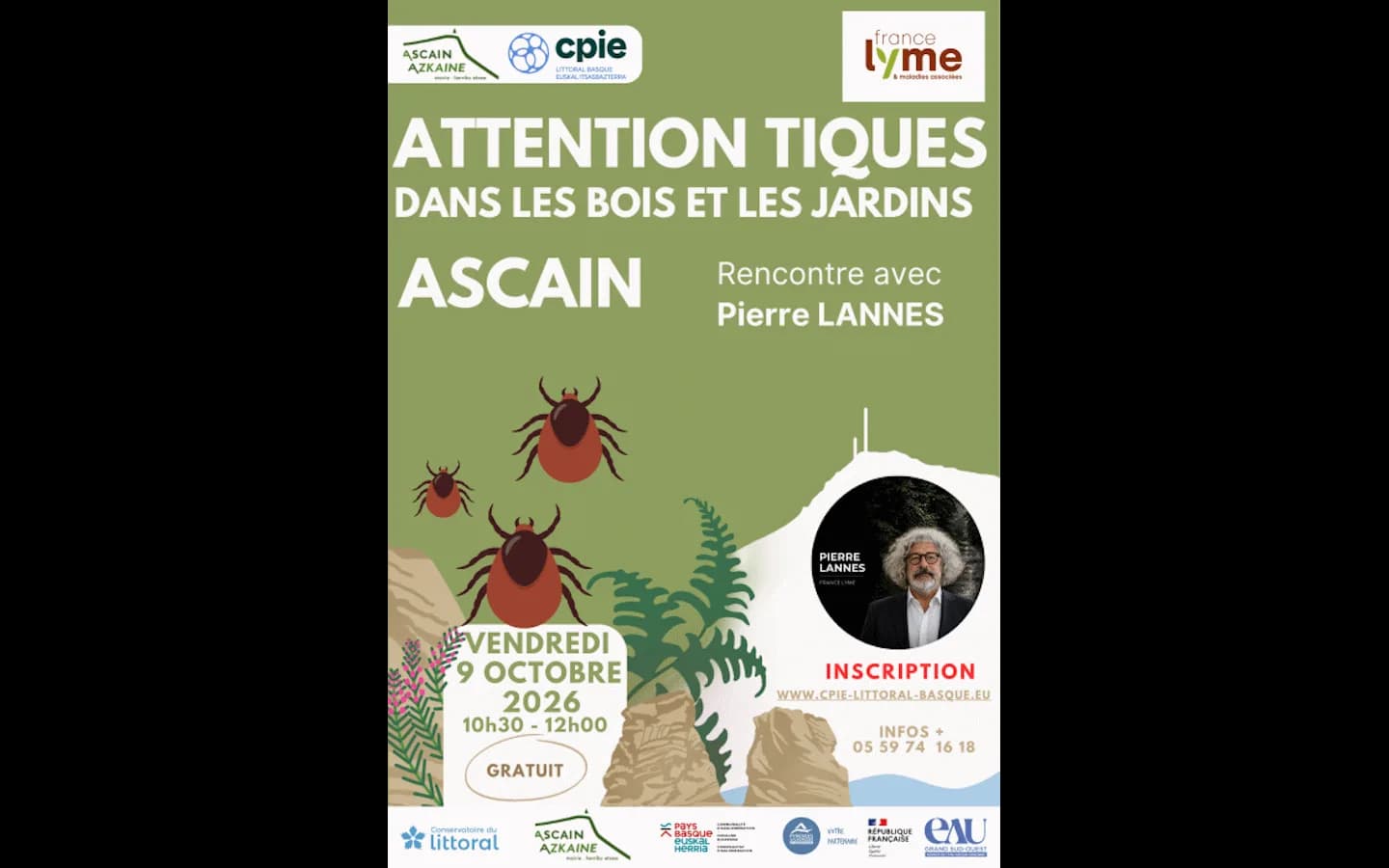 Image 1 : Rencontre : Les tiques, dans les bois comme au jardin, un danger réel pour notre santé. background
