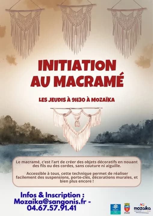 Image 1 : ATELIER D’INITIATION AU MACRAMÉ background