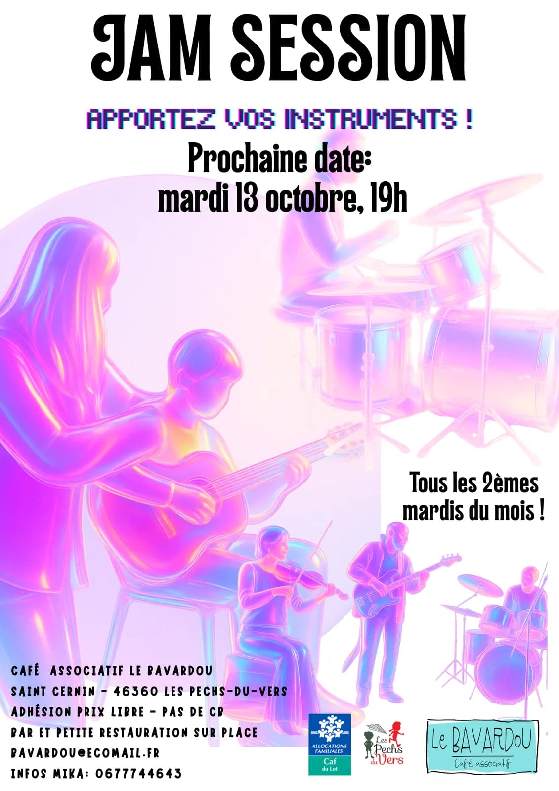 Image 1 : Jam Session, scène ouverte au Bavardou background
