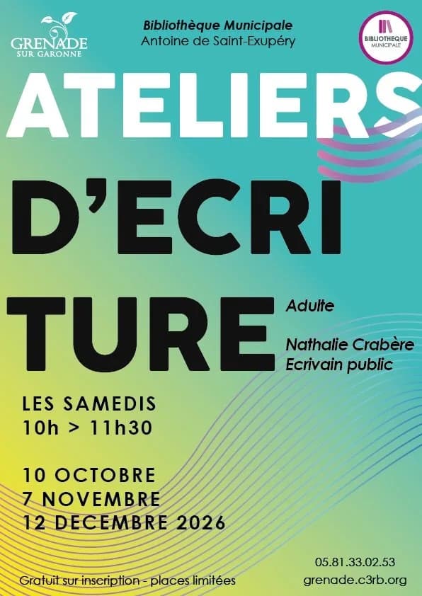 Image 2 : ATELIERS D'ÉCRITURE AVEC NATHALIE CRABÈRE background