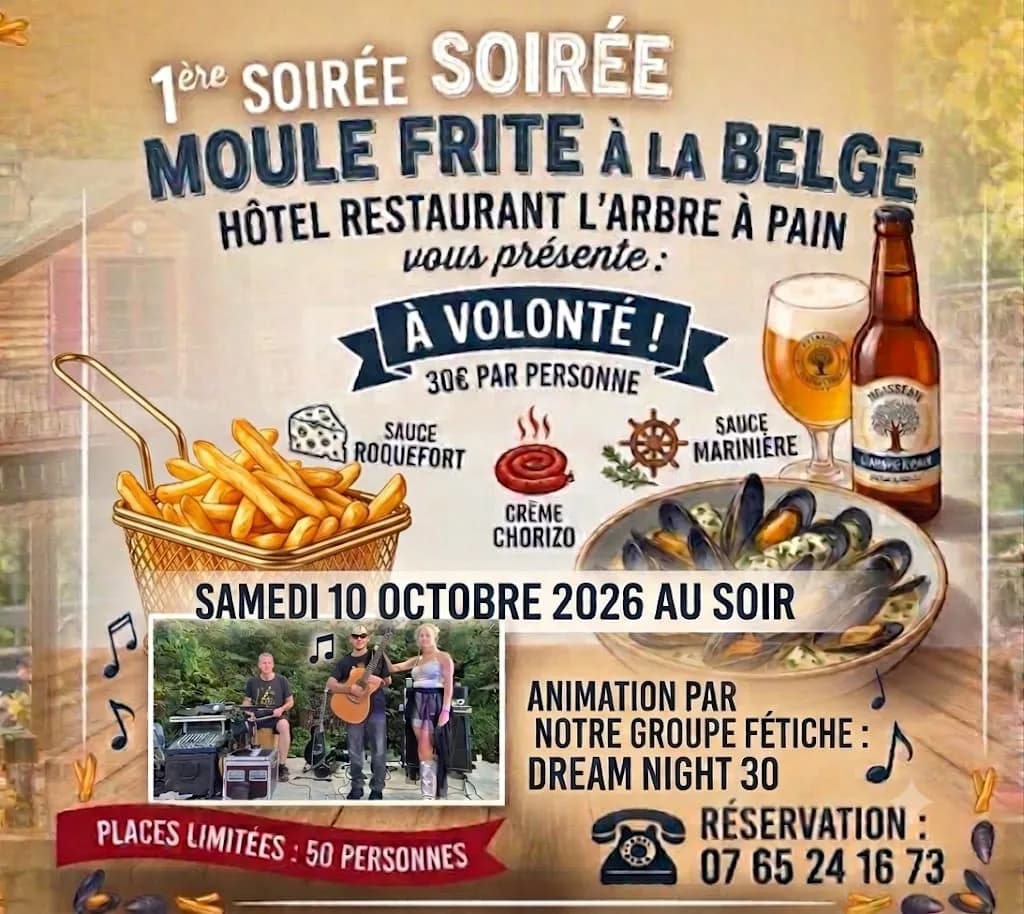Image 1 : SOIRÉE CONCERT ET MOULE FRITE À LA BELGE background