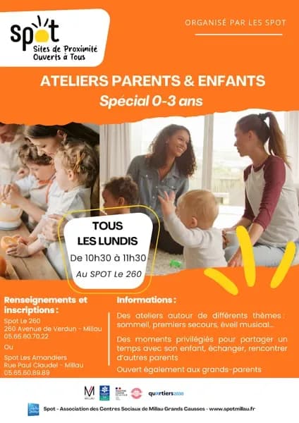 Image 1 : Atelier / animation pour les 0-3 ans avec leurs parents - Spot le 260 background