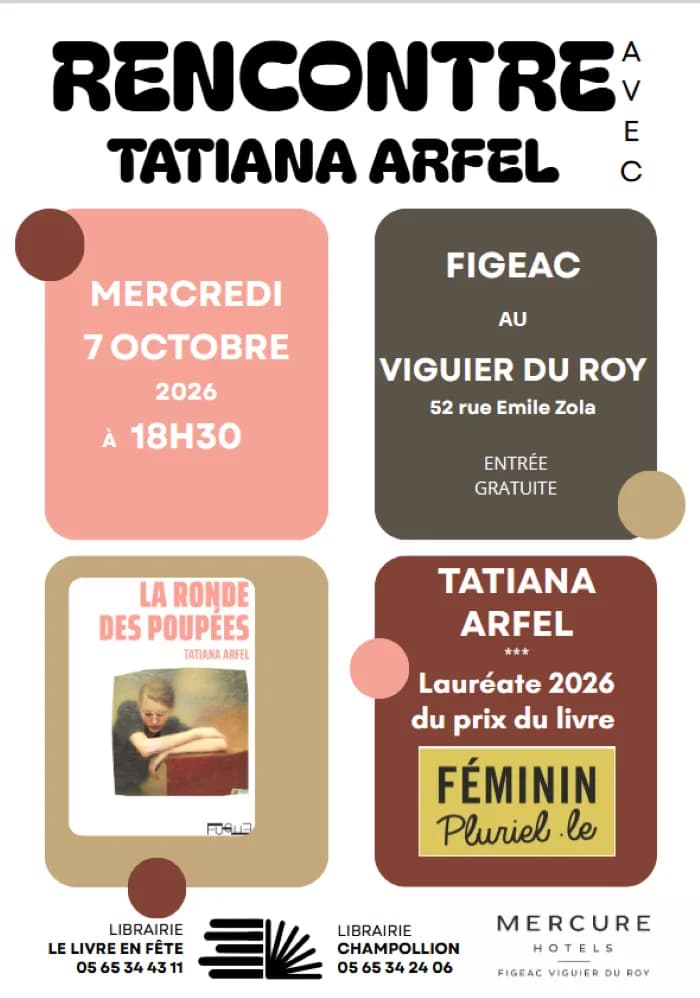 Image 1 : Rencontre avec Tatiana Arfel à Figeac background