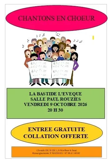 Image 1 : Soirée "chantons tous en choeur" à La Bastide l'Evêque background