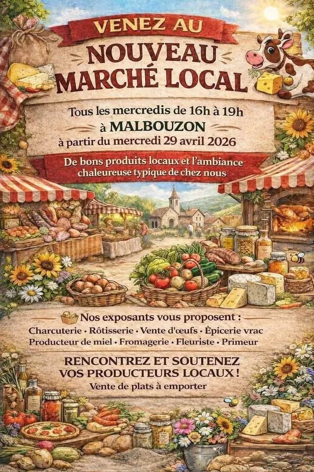 Image 1 : MARCHÉ HEBDOMADAIRE DE MALBOUZON background