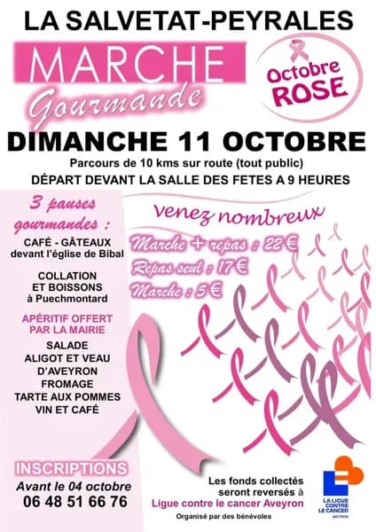 Image 1 : Marche gourmande Octobre rose background