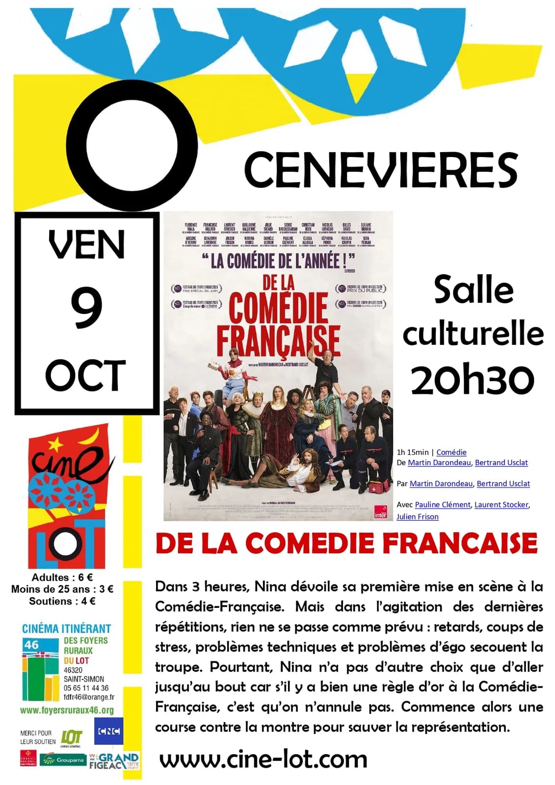 Image 1 : Ciné-Lot : "De la comédie française" background