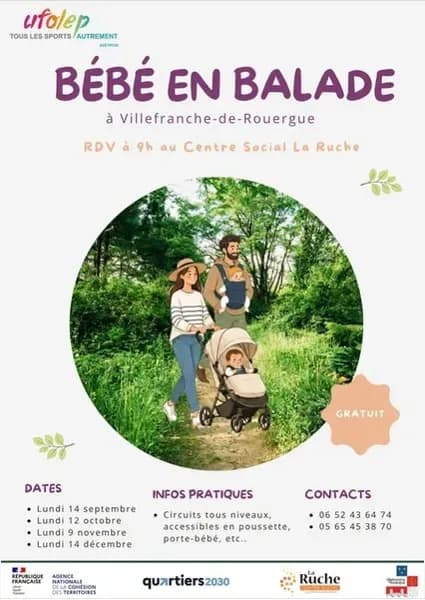 Image 1 : Bébé en balade à Villefranche-de-Rouergue background