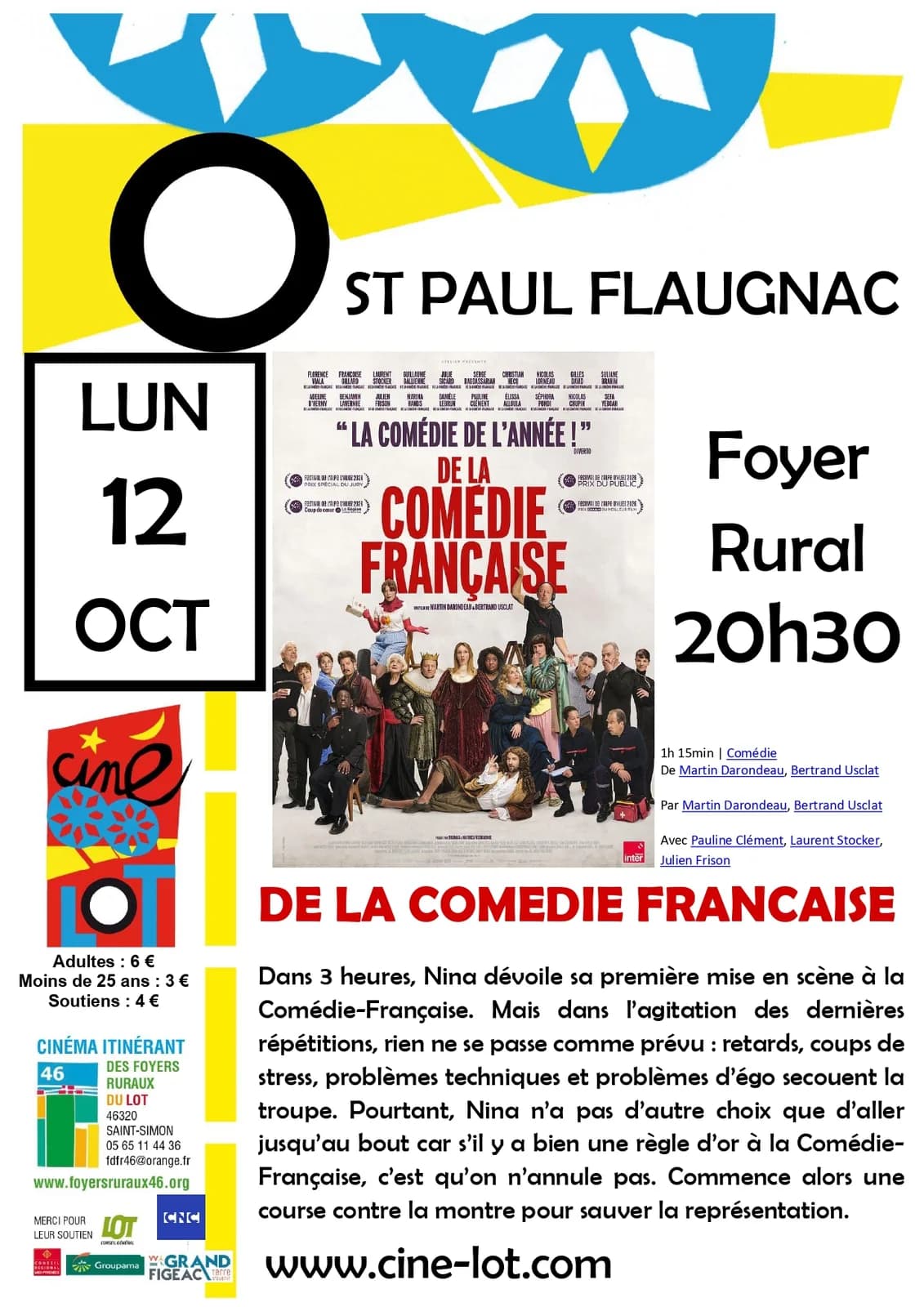 Image 1 : Ciné-Lot : "De la comédie française" background