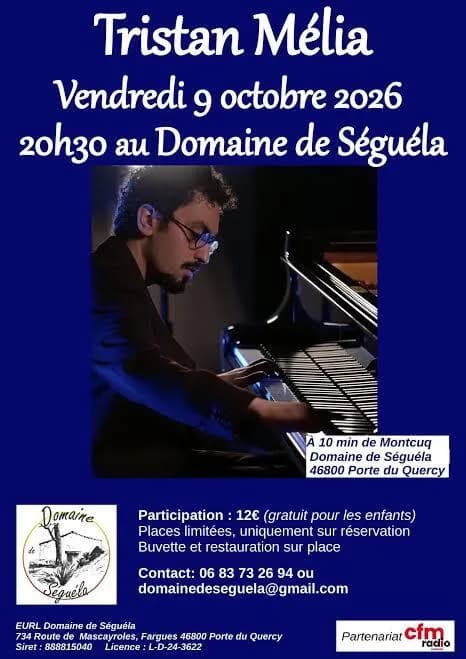 Image 1 : Concert de jazz : Tristan Mélia au Domaine de Séguéla background