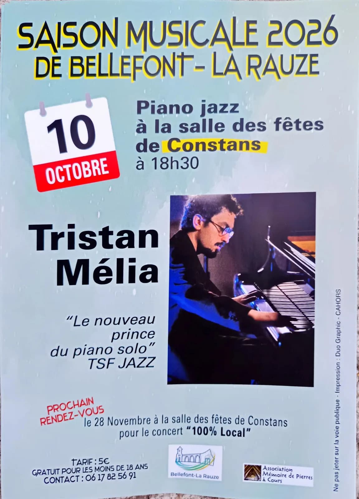 Image 1 : Saison musicale 2026 de Bellefont - La Rauze background