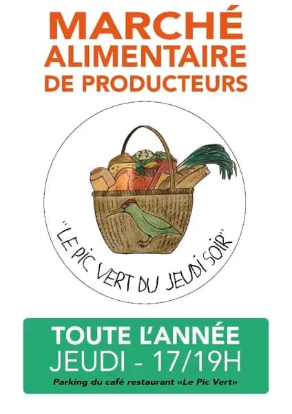 Image 2 : Marché alimentaire de producteurs " Le Pic Vert du jeudi soir " background