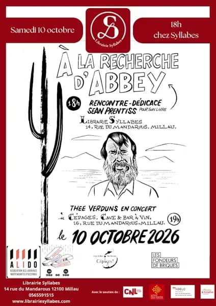 Image 1 : Rencontre littéraire avec l'auteur Sean Prentiss et concert de Thee Verduns - Librairie Syllabes background