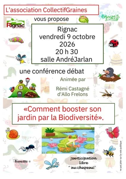 Image 1 : Conférence proposée par le Collectif Graines de Rignac : « Comment booster nos jardins avec la Biodiversité ? » background