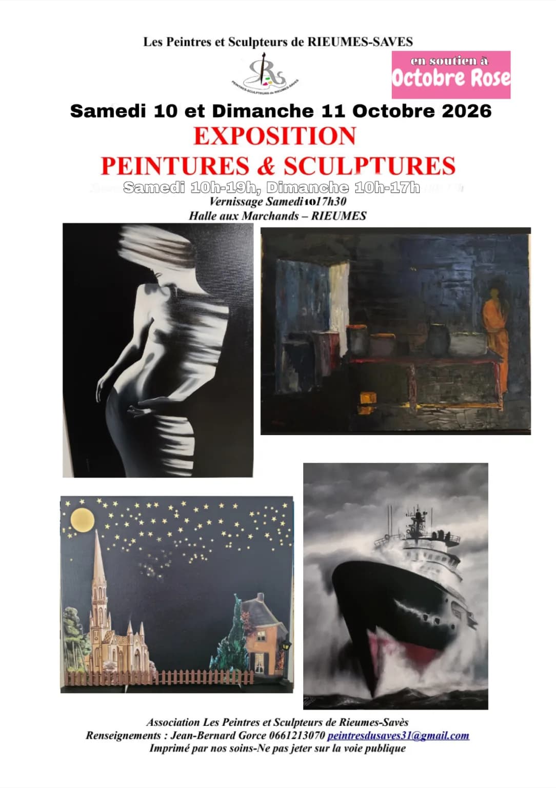Image 1 : EXPOSITION DES « PEINTRES ET SCULPTEURS DE RIEUMES-SAVÈS » background