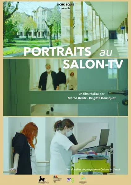 Image 1 : Projection du documentaire "Portraits au salon TV" background