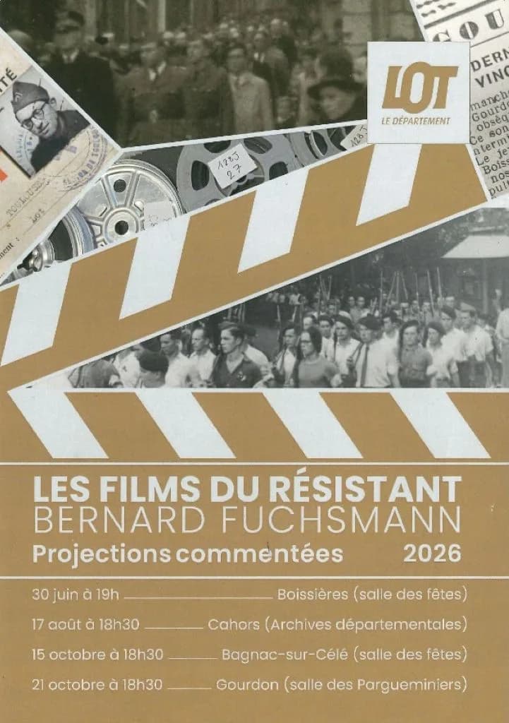 Image 1 : Projection : Les films du résistant Bernard Fuchsmann à Bagnac-sur-Célé background