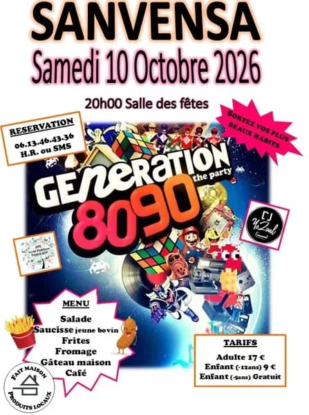 Image 1 : Soirée années 80-90 background