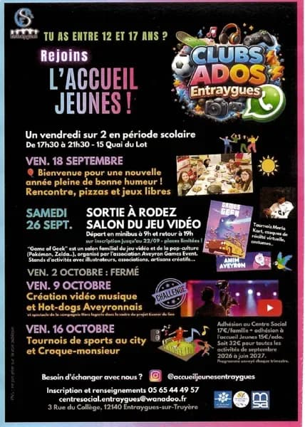 Image 1 : Accueil Jeunes Entraygues: Création vidéo musique et Hot-dogs Aveyronnais background