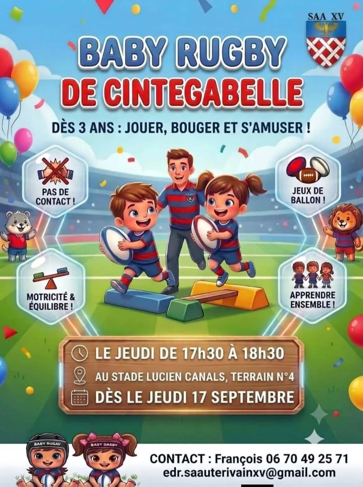 Image 1 : BABY RUGBY À CINTEGABELLE background