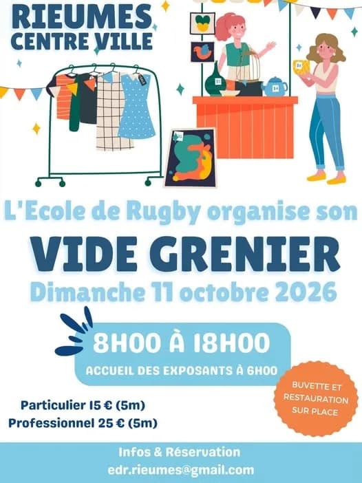 Image 1 : GRAND VIDE-GRENIER DE L’ÉCOLE DE RUGBY background