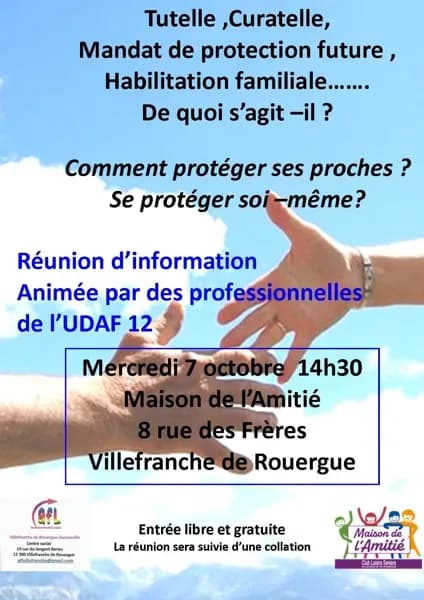 Image 1 : Réunion d'information : Tutelle, curatelle, mandat de protection future, habilitation familiale... De quoi s'agit-il ? background