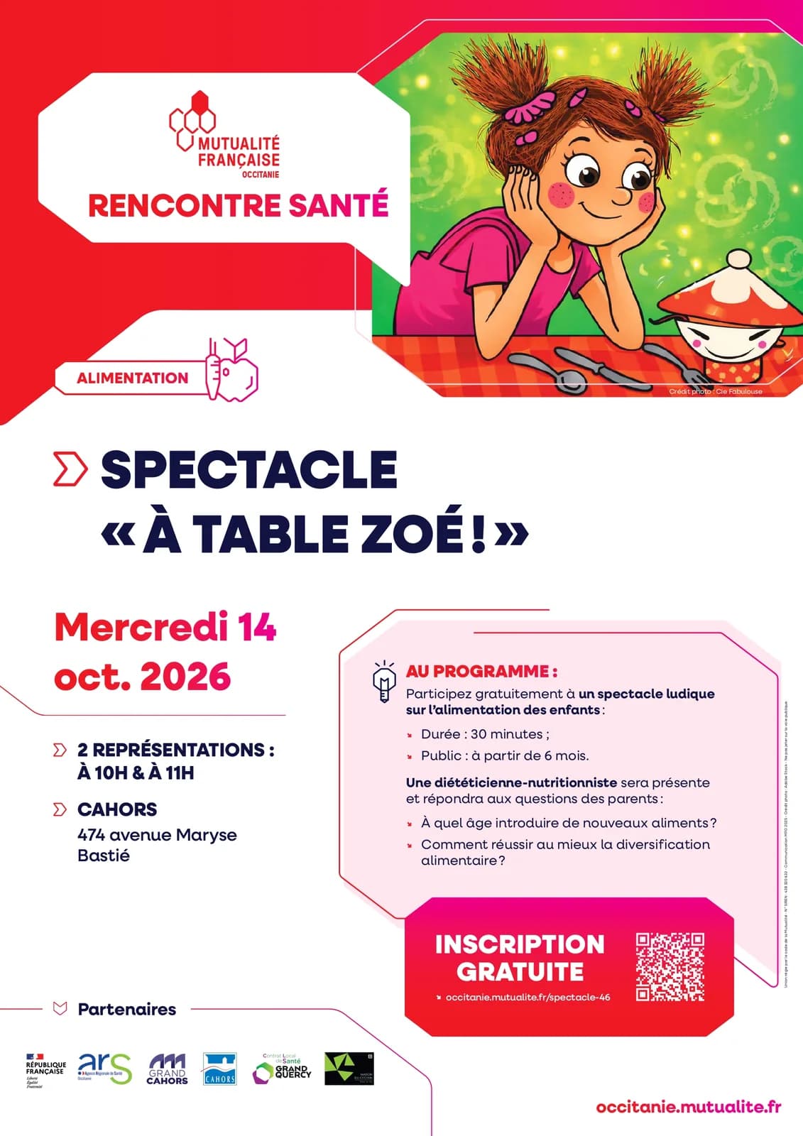 Image 1 : Spectacle "A table Zoé" background
