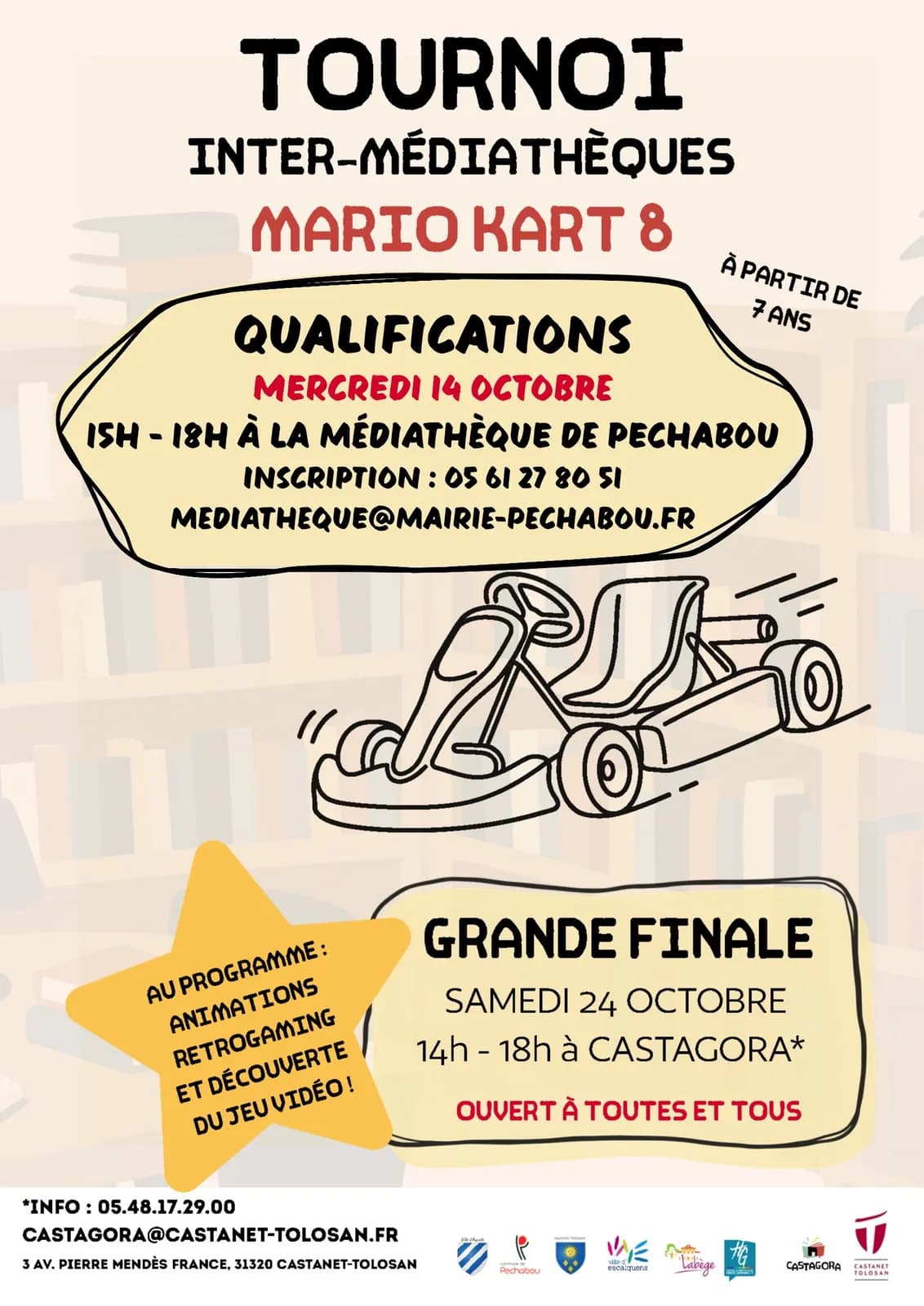 Image 1 : TOURNOI INTERMÉDIATHÈQUE MARIO KART 8 background