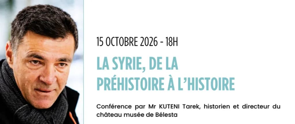 Image 1 : CONFÉRENCE : LA SYRIE, DE LA PRÉHISTOIRE À L'HISTOIRE background