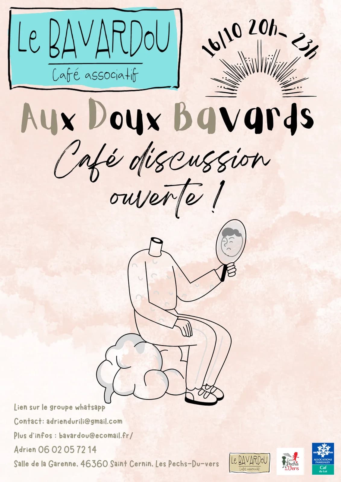 Image 1 : Aux Doux Bavards, café discussion background