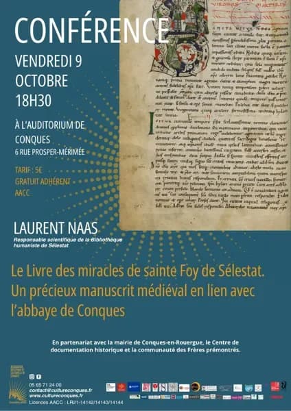 Image 1 : Conférence - Le livre des miracles de Ste-Foy de Sélestat background