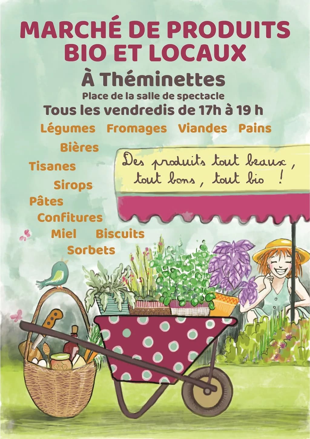 Image 1 : Marché de Producteurs Bio et locaux à Théminettes background