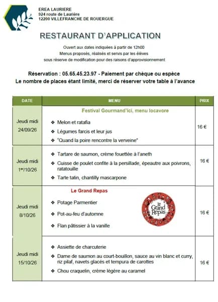 Image 1 : Repas du restaurant d'application de Laurière background