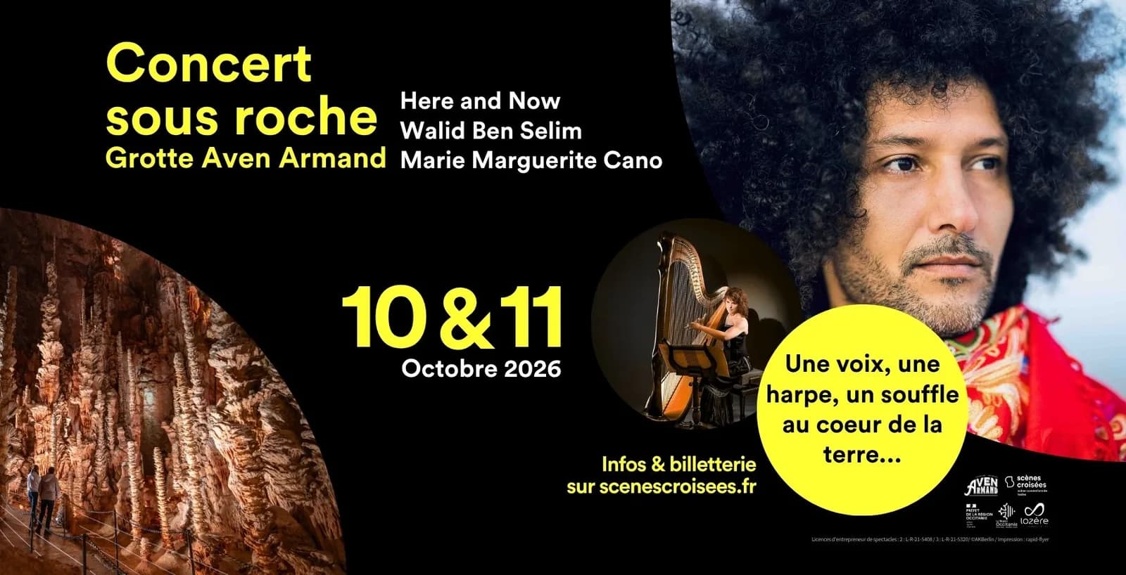 Image 1 : HERE AND NOW - CONCERT SOUS ROCHE À L'AVEN ARMAND background