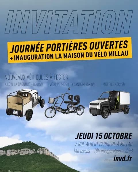 Image 1 : Journée portières ouvertes - Inauguration de la Maison du vélo de Millau background