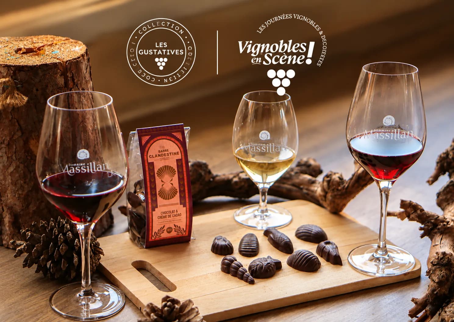 Image 1 : Atelier Accords chocolats et vins background