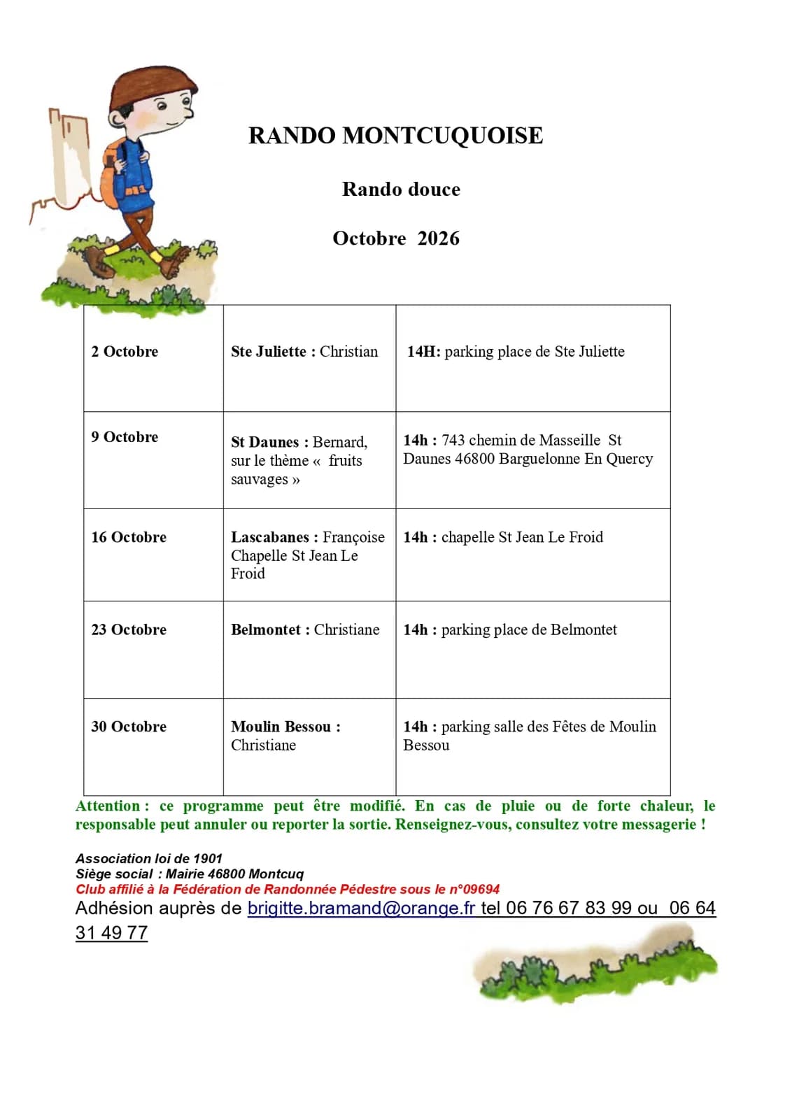 Image 1 : Randonnée douce avec la Rando Montcuquoise background