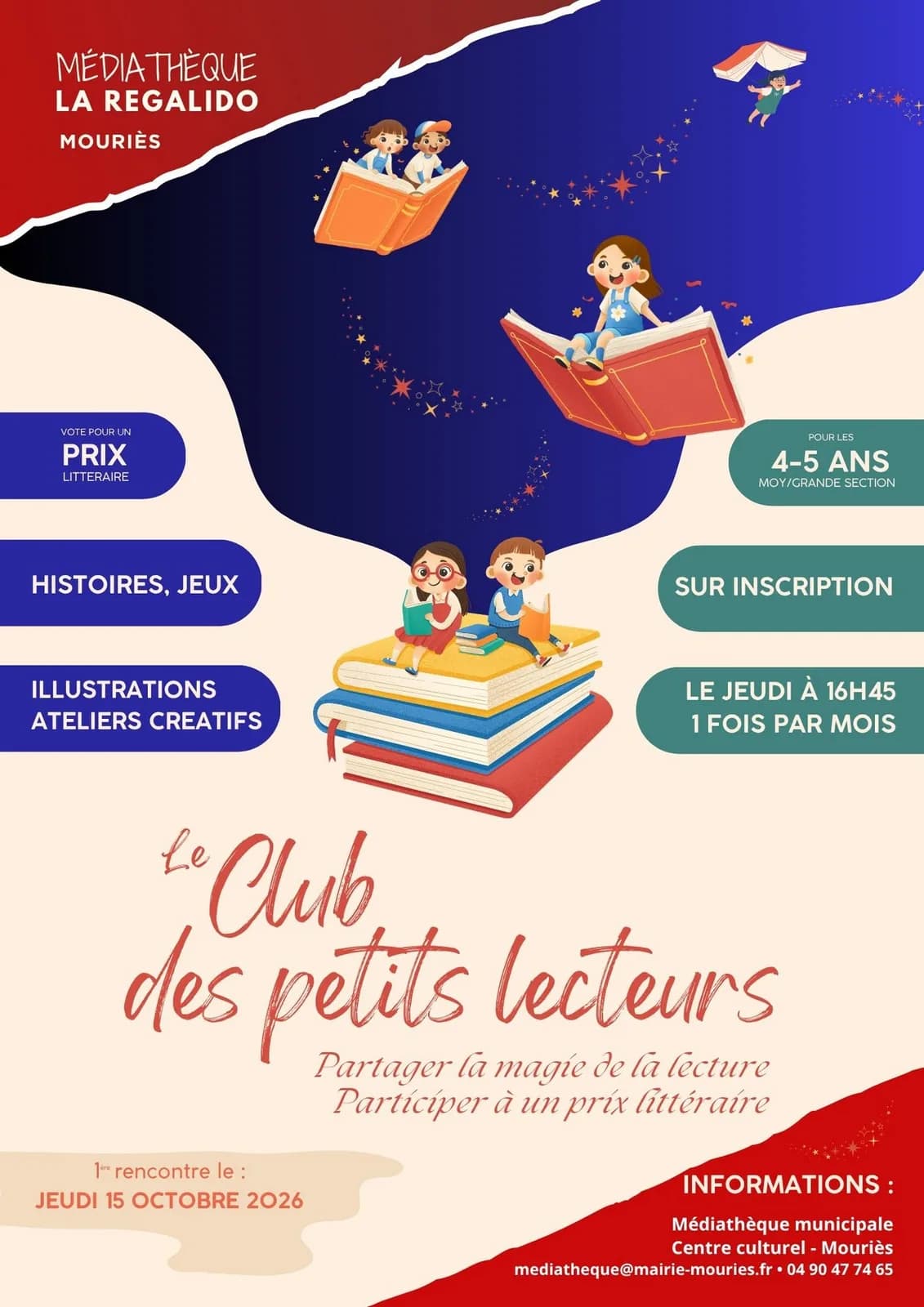 Image 2 : Le club des petits lecteurs à la Médiathèque de Mouriès background