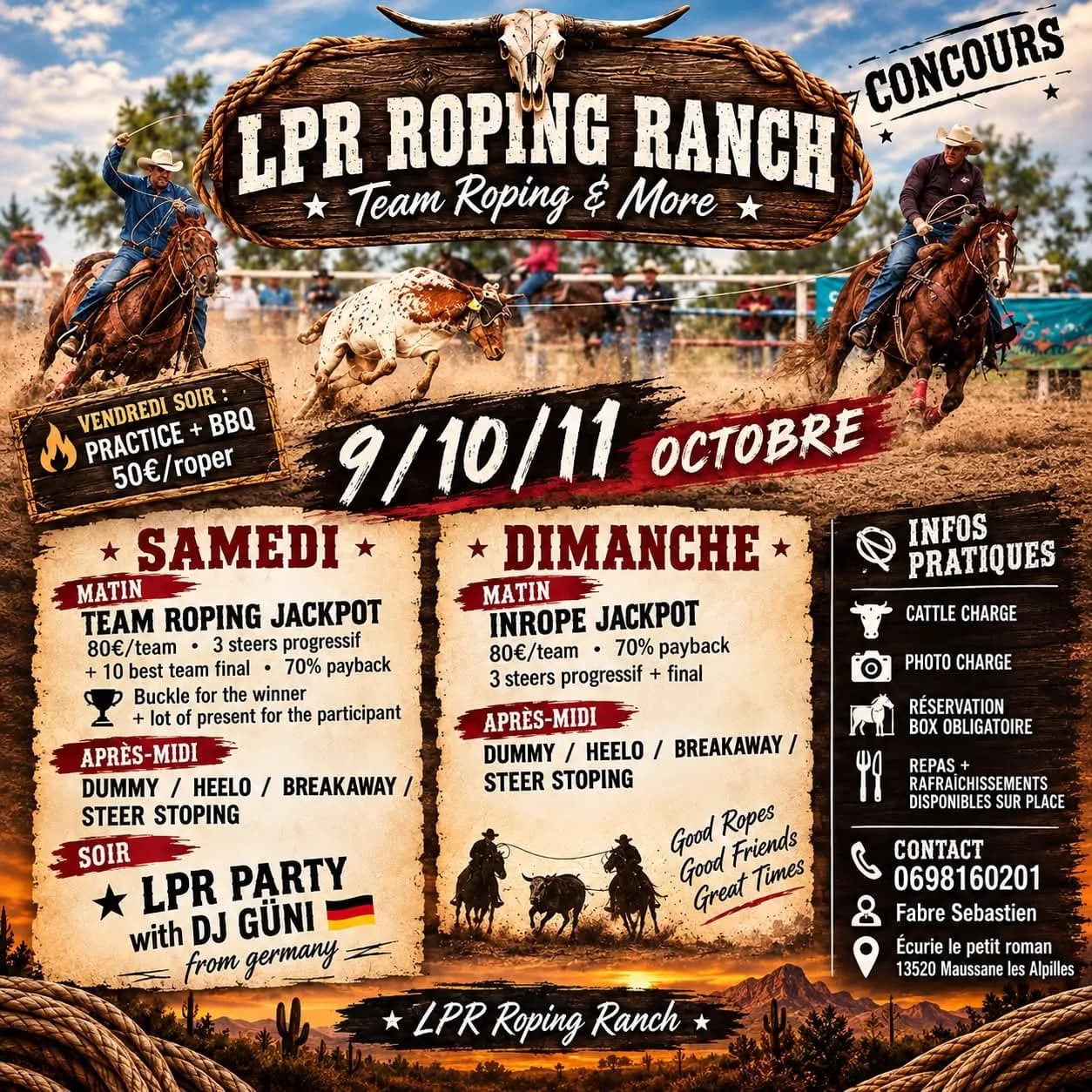 Image 1 : LPR Roping Ranch – Concours européen de Team Roping aux Ecuries du Petit Roman background