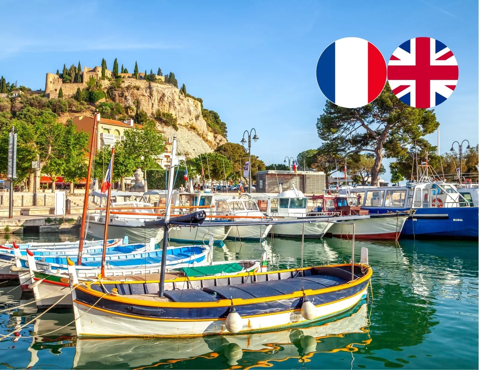 Image 2 : Visite guidée : Découverte de Cassis en français / anglais background