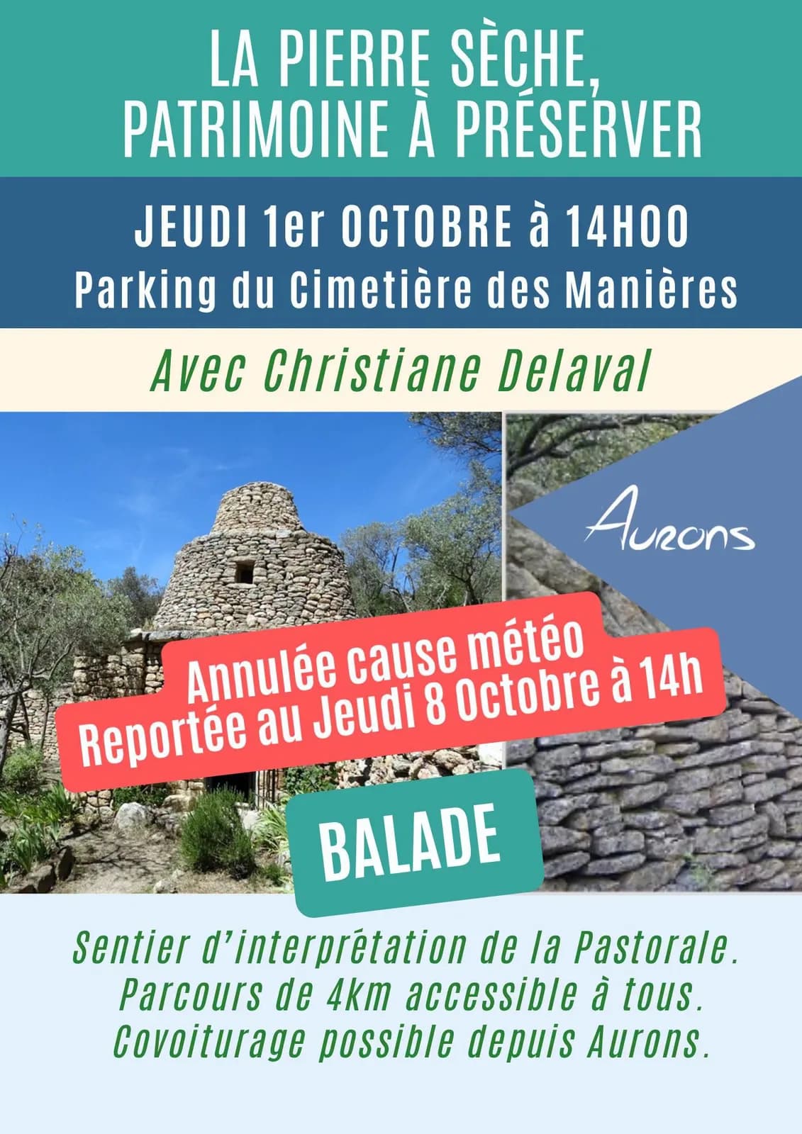 Image 1 : Balade : La pierre sèche, patrimoine à préserver background