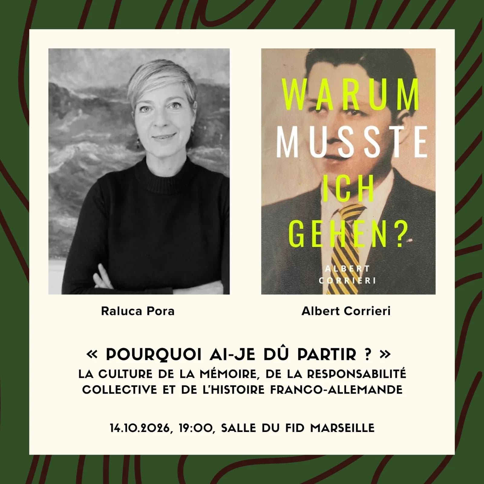 Image 1 : « Pourquoi ai-je dû partir ? » - La culture de la mémoire, de la responsabilité collective et de l’histoire franco-allemande background