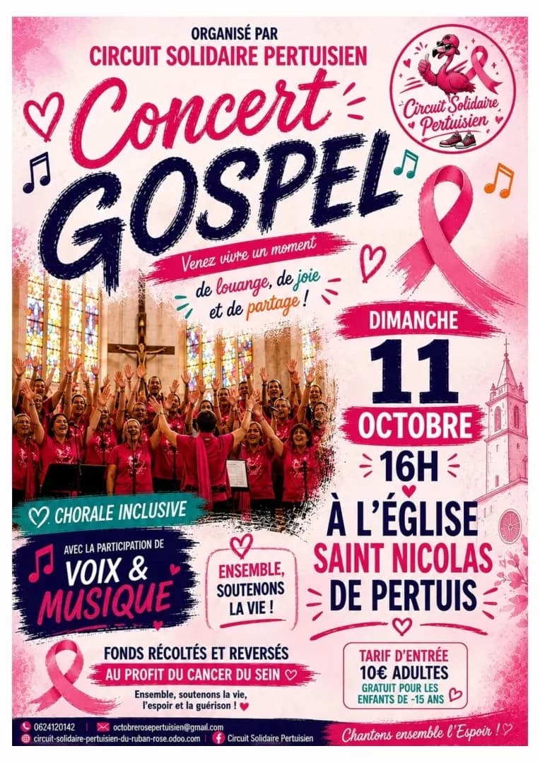 Image 1 : Concert Gospel Octobre Rose background
