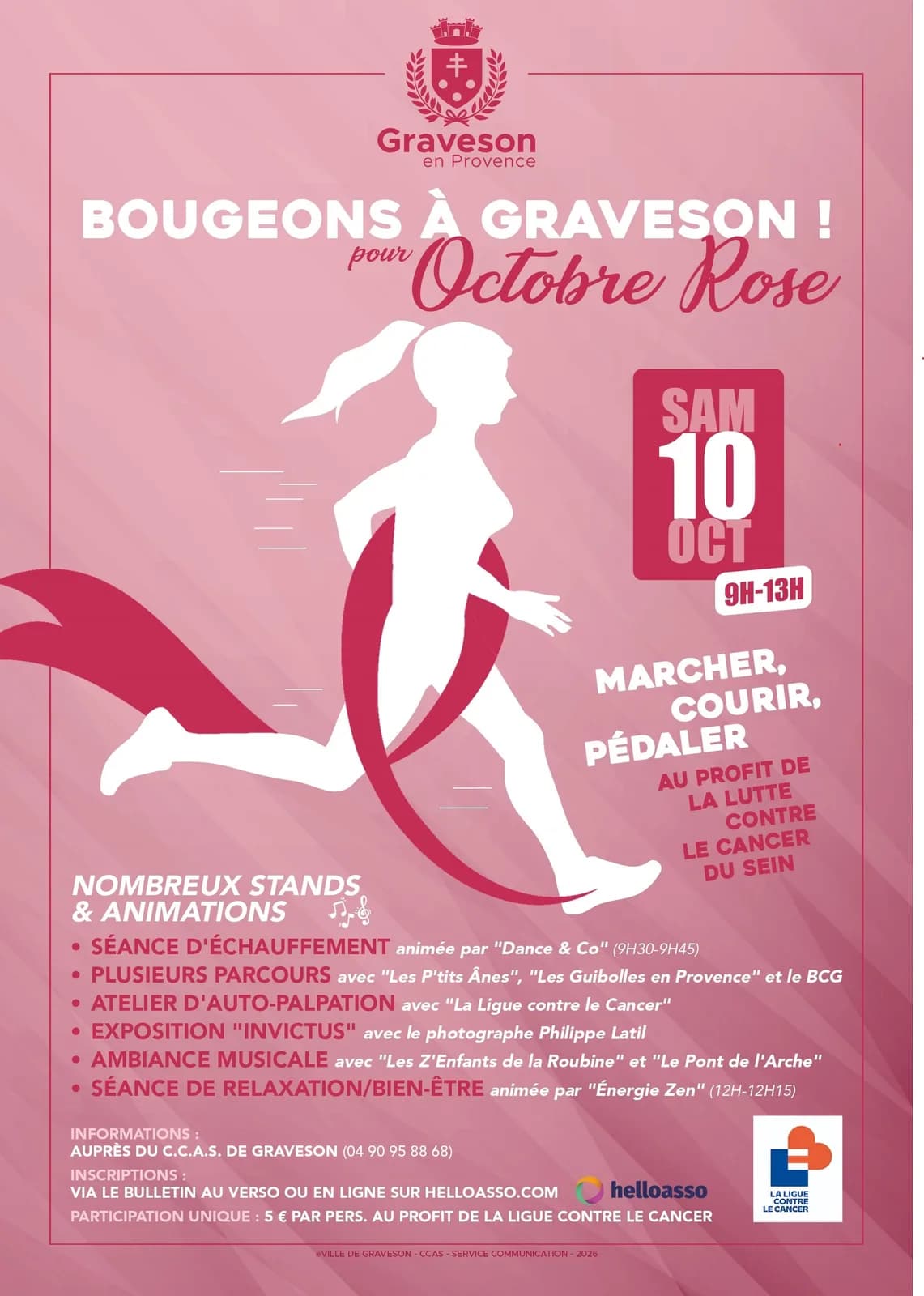 Image 1 : Octobre Rose - "Bougeons à Graveson" background