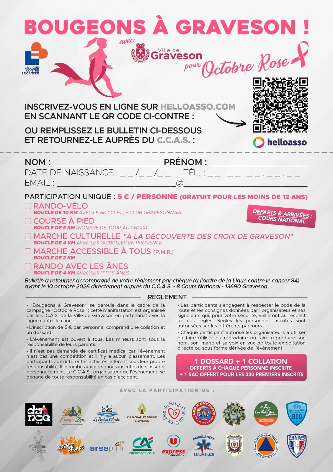 Image 2 : Octobre Rose - "Bougeons à Graveson" background